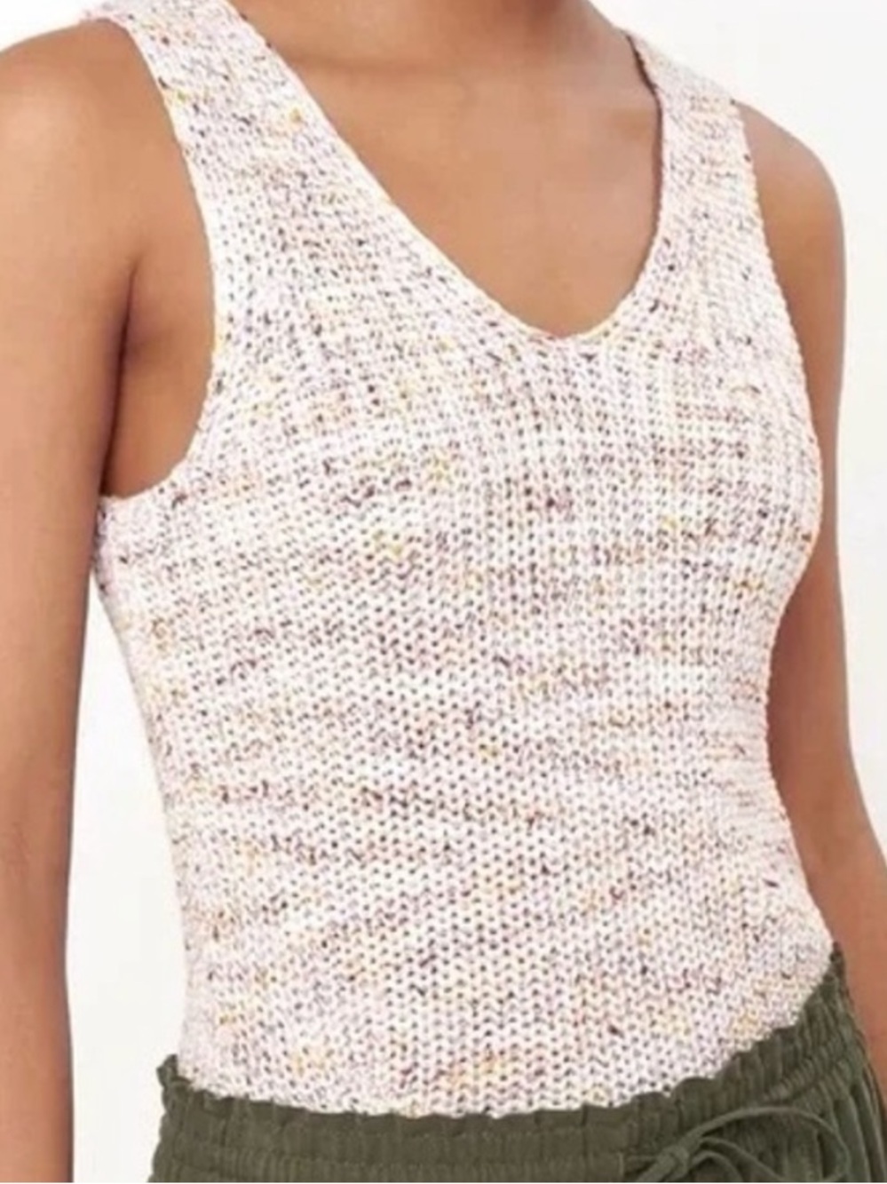 LOFT Double V-Neck Knit Tank